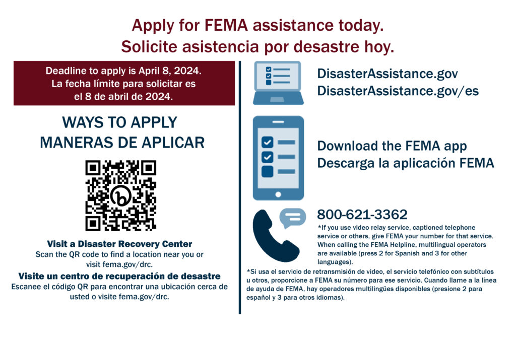 QR Code to Apply for FEMA Assistance